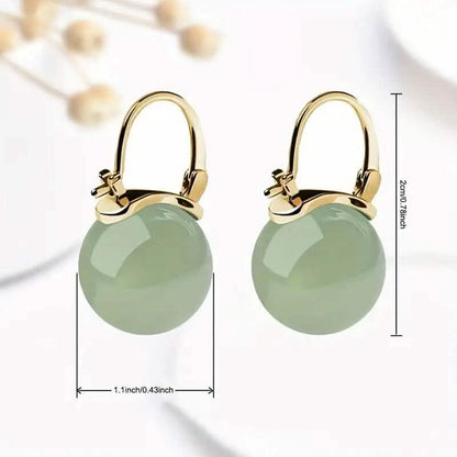 Artificial Jade Temperament Earrings - A-1 Thread Vault