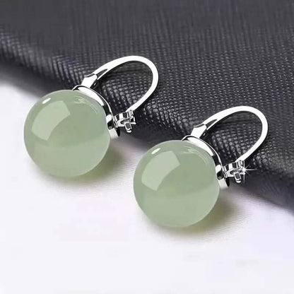 Artificial Jade Temperament Earrings - A-1 Thread Vault