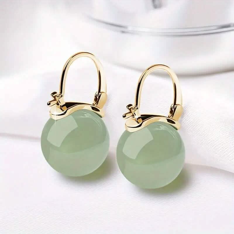 Artificial Jade Temperament Earrings - A-1 Thread Vault