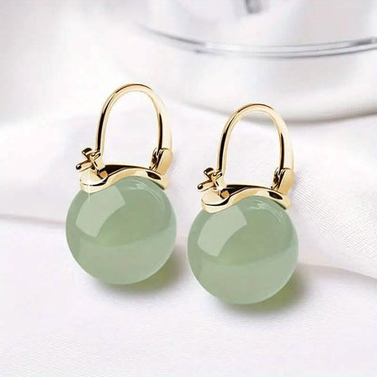 Artificial Jade Temperament Earrings - A-1 Thread Vault