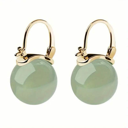 Artificial Jade Temperament Earrings - A-1 Thread Vault