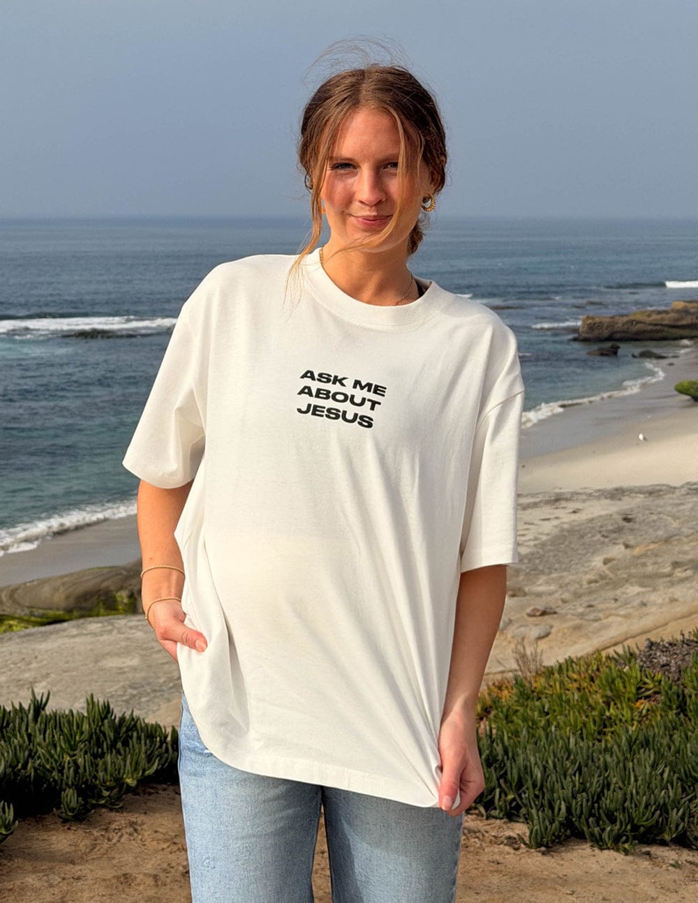 Ask Me About Jesus Heavyweight Tee - A-1 Thread Vault