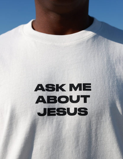 Ask Me About Jesus Heavyweight Tee - A-1 Thread Vault