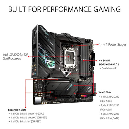 ASUS ROG Strix Z690-G Gaming WiFi 6E LGA 1700 (Intel 12th Gen) (Refurbished) - A-1 Thread Vault
