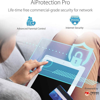 ASUS RT-AX82U AX5400 Dual-Band WiFi 6 Gaming Router, Game Acceleration, Mesh Support, Dedicated Port, Mobile Boost, MU-MIMO, Aura RGB (Refurbished) - A-1 Thread Vault