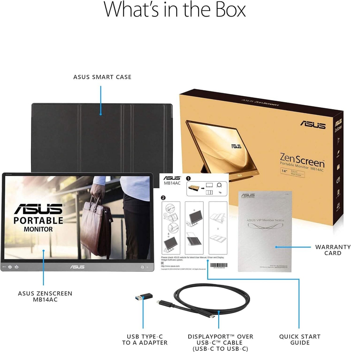 ASUS ZenScreen MB14AC 14” Portable USB Monitor (Refurbished) - A-1 Thread Vault