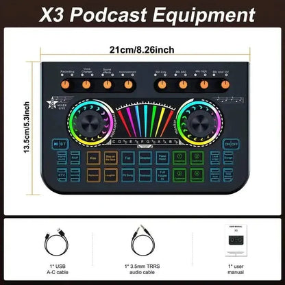 Audio Mixer, Live Sound Card And Audio Interface With DJ Mixer Effects And Voice Changer - A-1 Thread Vault