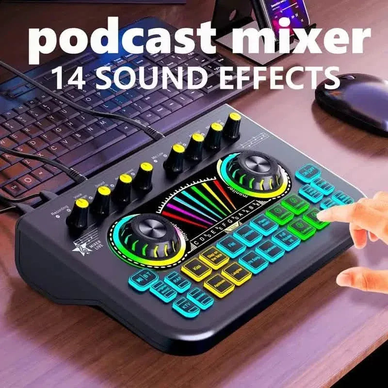 Audio Mixer, Live Sound Card And Audio Interface With DJ Mixer Effects And Voice Changer - A-1 Thread Vault