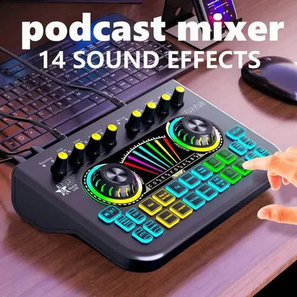 Audio Mixer, Live Sound Card And Audio Interface With DJ Mixer Effects And Voice Changer - A-1 Thread Vault