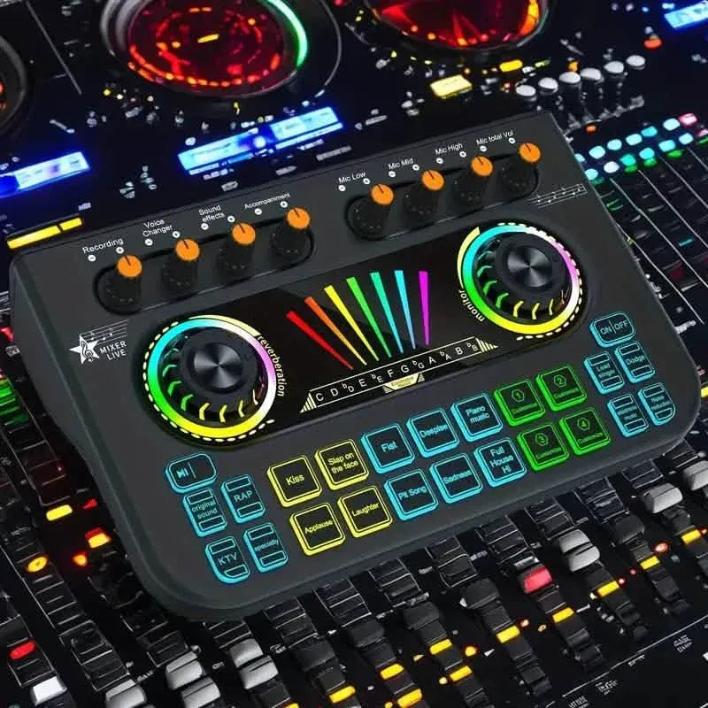 Audio Mixer, Live Sound Card And Audio Interface With DJ Mixer Effects And Voice Changer - A-1 Thread Vault