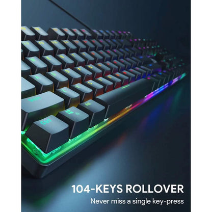 AUKEY KMG16 Mechanical Keyboard Blue Switches 104key - A-1 Thread Vault