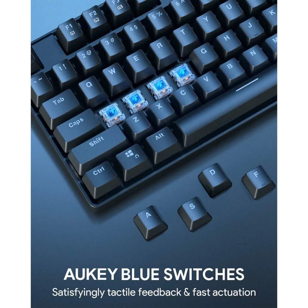 AUKEY KMG16 Mechanical Keyboard Blue Switches 104key - A-1 Thread Vault