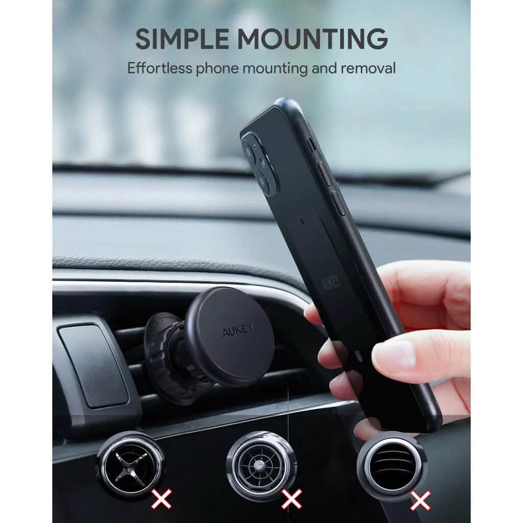 Aukey Phone Holder for Car with Super Magnetic Mount - A-1 Thread Vault
