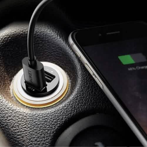 Aukey Universal True AiPOWER 24W 4.8A Dual Port Car Charger (Refurbished) - A-1 Thread Vault