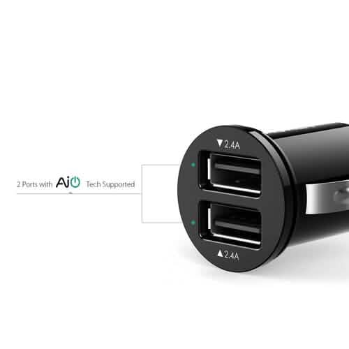 Aukey Universal True AiPOWER 24W 4.8A Dual Port Car Charger (Refurbished) - A-1 Thread Vault