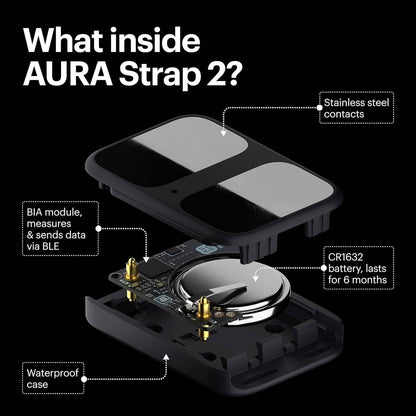 AURA Strap 2 Compatible w Apple Watch (45/49 mm (44/42mm), Coal Black) (Refurbished) - A-1 Thread Vault