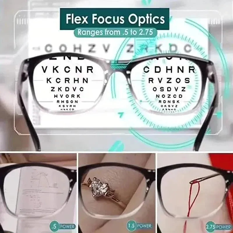 Auto Adjusting Multifocal Reading Glasses for Women and Men Bifocal Readers - A-1 Thread Vault