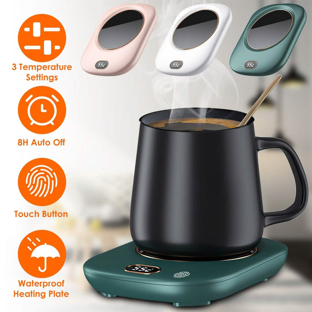 Auto Shut Off USB Coffee Mug Heating Plate with 3 Temperature Setting - A-1 Thread Vault