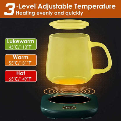 Auto Shut Off USB Coffee Mug Heating Plate with 3 Temperature Setting - A-1 Thread Vault