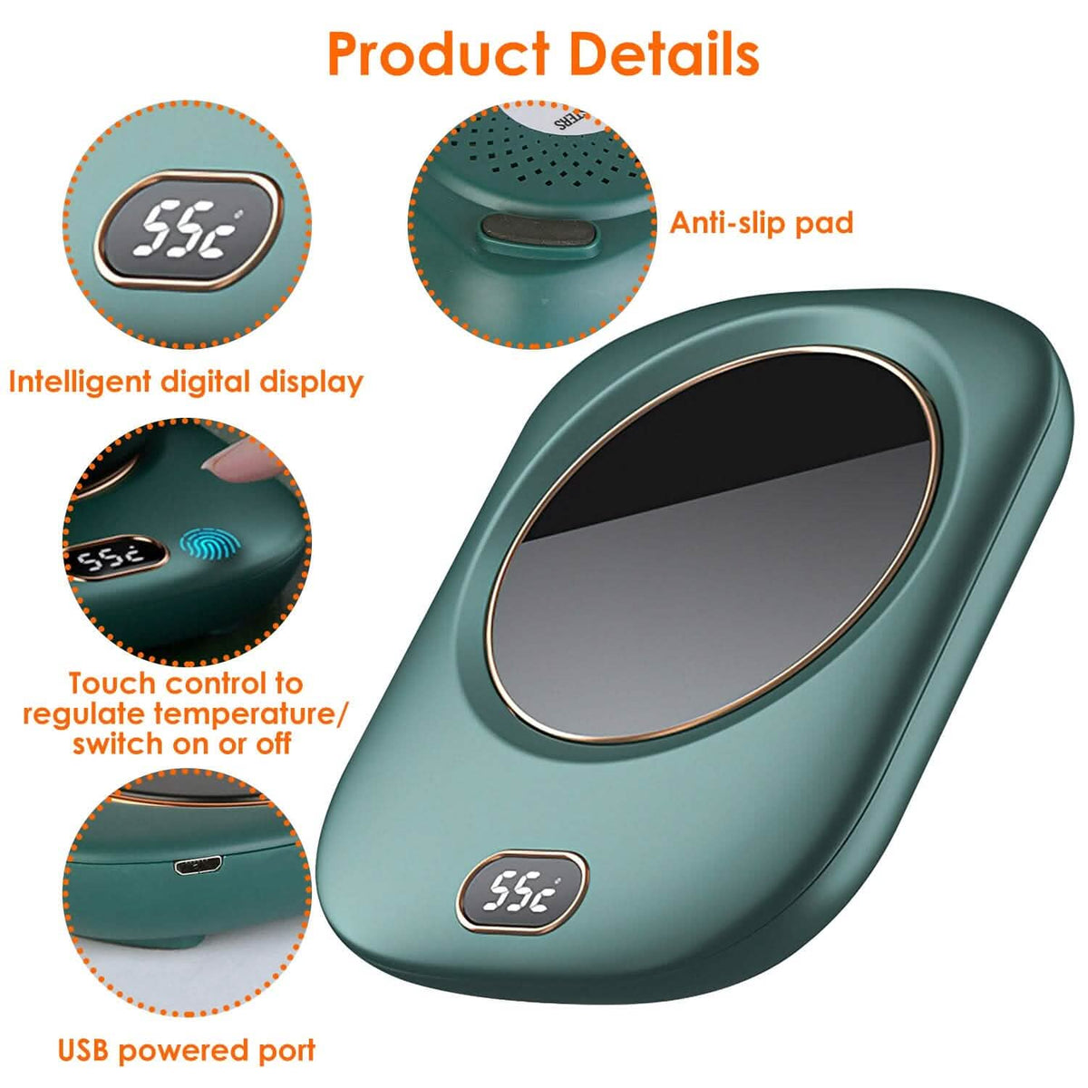 Auto Shut Off USB Coffee Mug Heating Plate with 3 Temperature Setting - A-1 Thread Vault