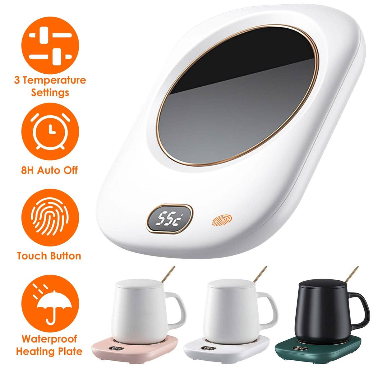 Auto Shut Off USB Coffee Mug Heating Plate with 3 Temperature Setting - A-1 Thread Vault