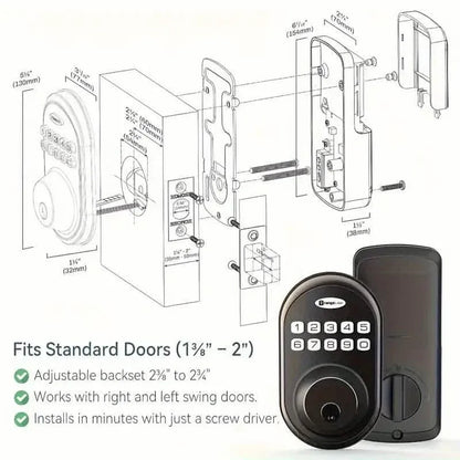 Auto Smart Keypad Door Lock Set - A-1 Thread Vault