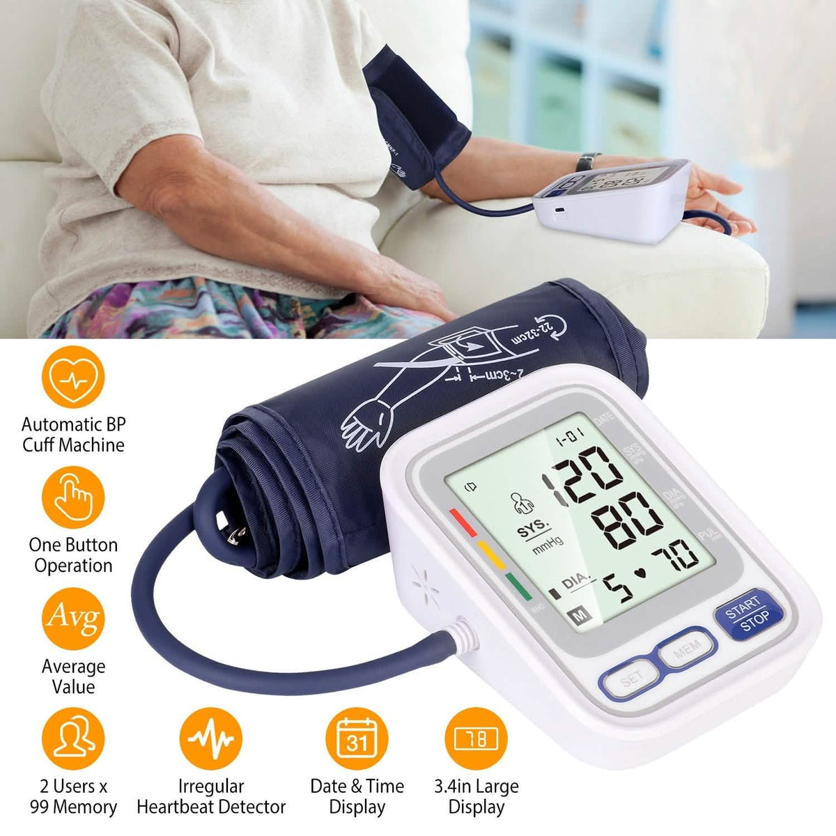 Automatic Arm Blood Pressure Monitor Digital - A-1 Thread Vault