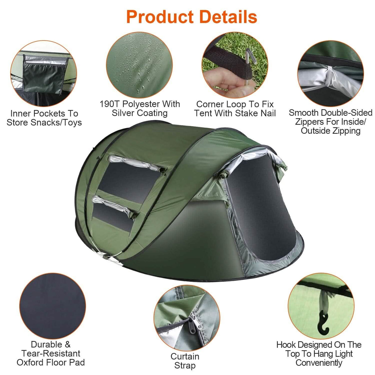 Automatic Pop Up Camping Tent - A-1 Thread Vault