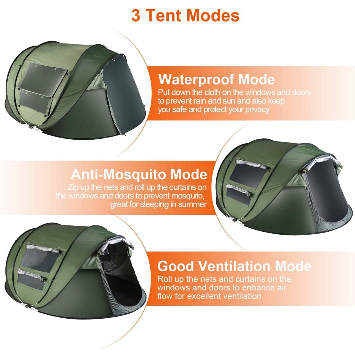 Automatic Pop Up Camping Tent - A-1 Thread Vault