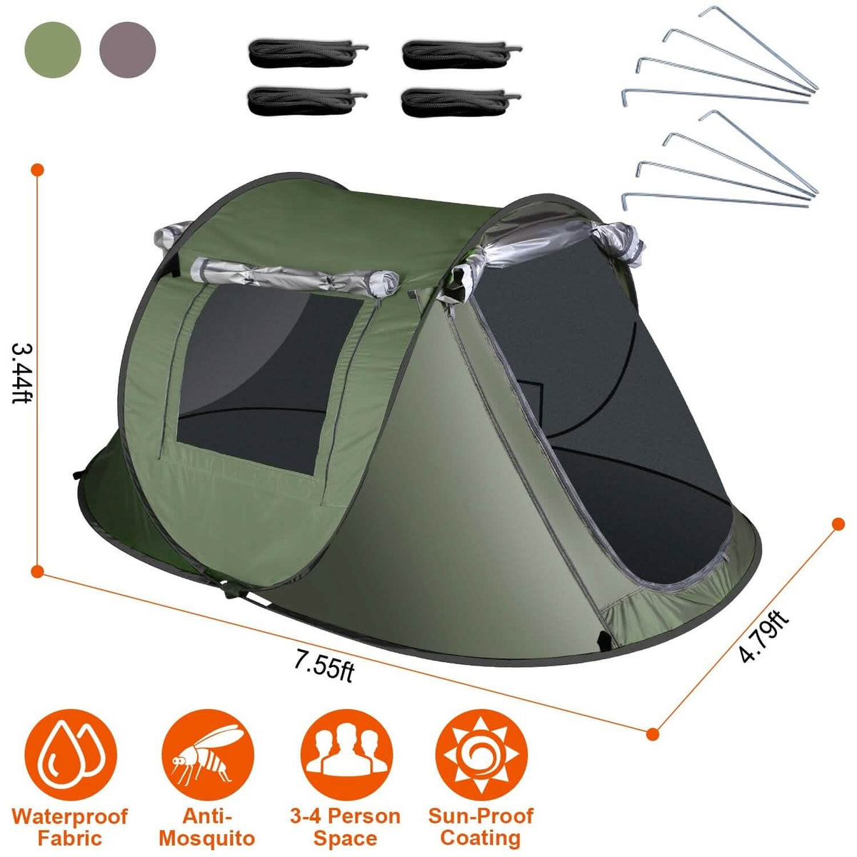 Automatic Pop Up Camping Tent - A-1 Thread Vault