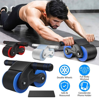 Automatic Rebound Anti-Slip AB Roller Wheel with Knee Pad Holder - A-1 Thread Vault