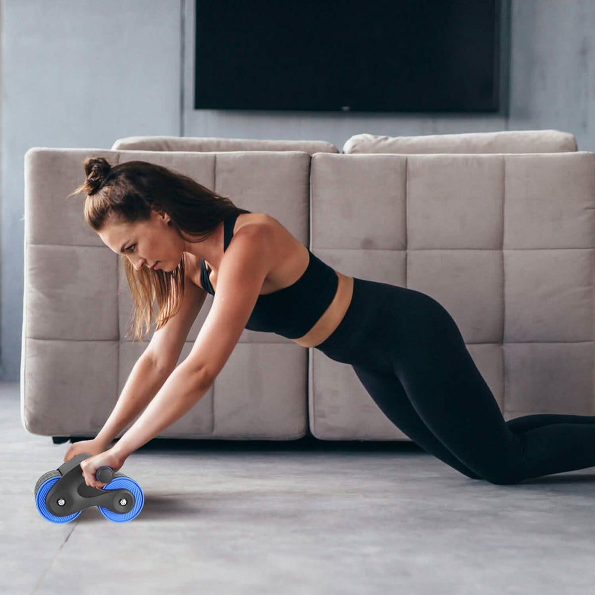 Automatic Rebound Anti-Slip AB Roller Wheel with Knee Pad Holder - A-1 Thread Vault