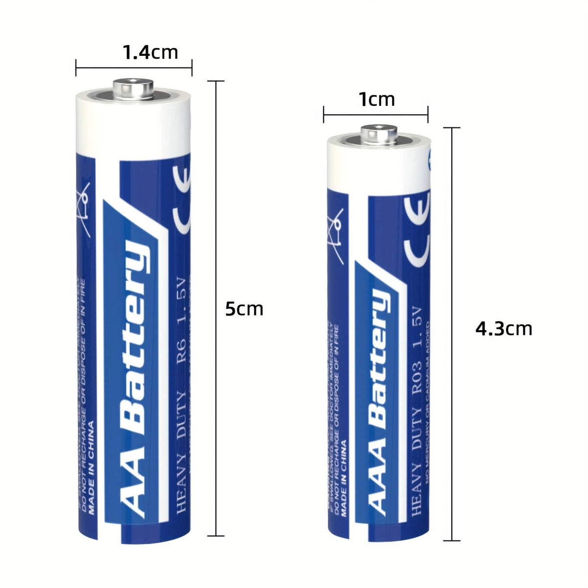 48-Pack: AA + AAA Carbon Battery Combo – 1.5V, Non-Rechargeable - A-1 Thread Vault