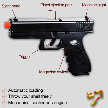 Semi-Automatic Foam Bullet Toy Pistol for Kids (8+) - A-1 Thread Vault