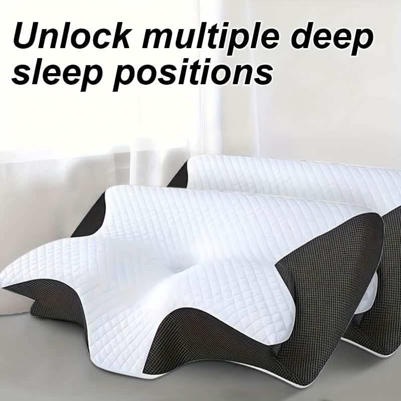 Ergonomic Memory Foam Neck Pillow – Slow Rebound, Back & Side Sleeper - A-1 Thread Vault