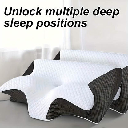 Ergonomic Memory Foam Neck Pillow – Slow Rebound, Back & Side Sleeper - A-1 Thread Vault