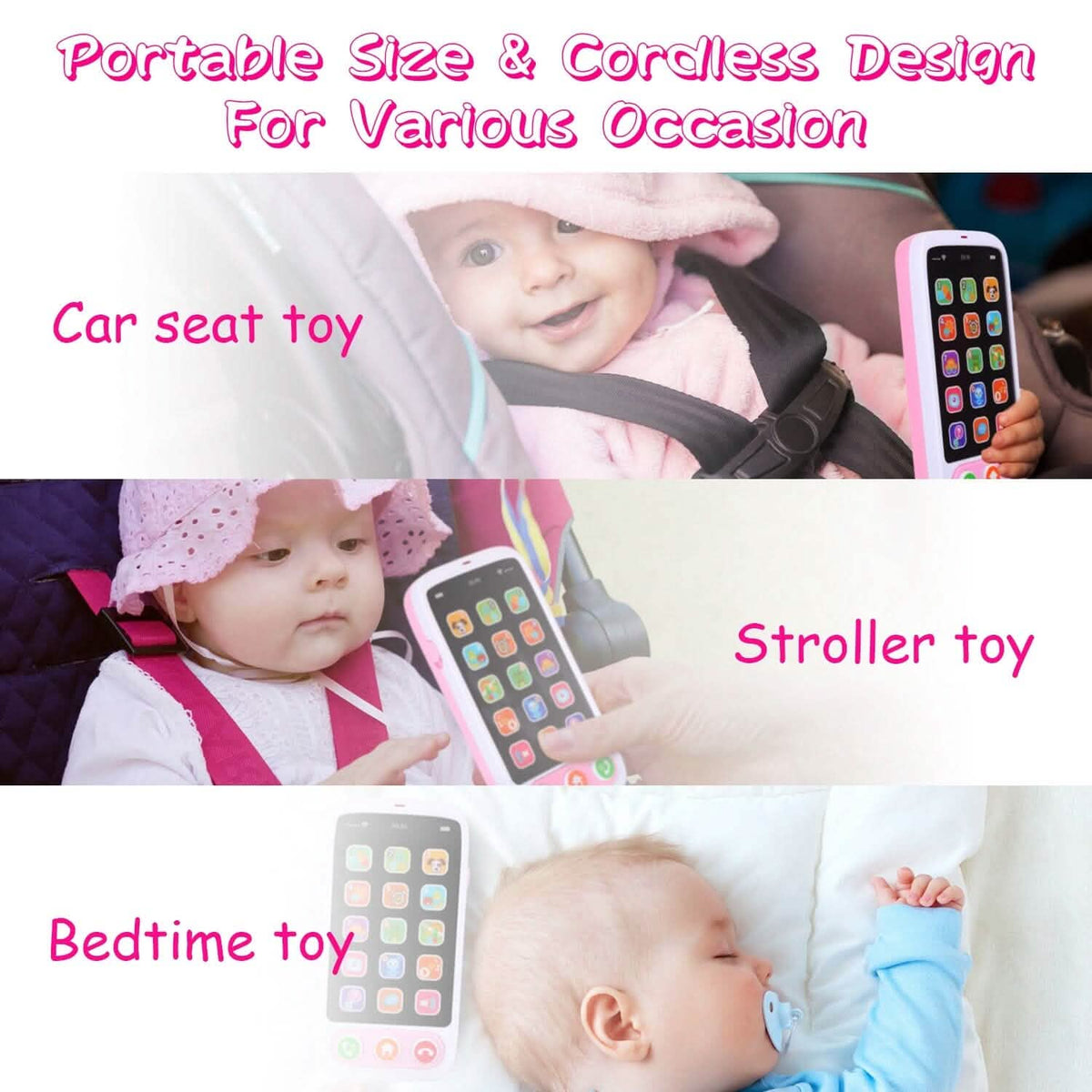 Baby Infant Interactive Educational Phone with Music Light - A-1 Thread Vault