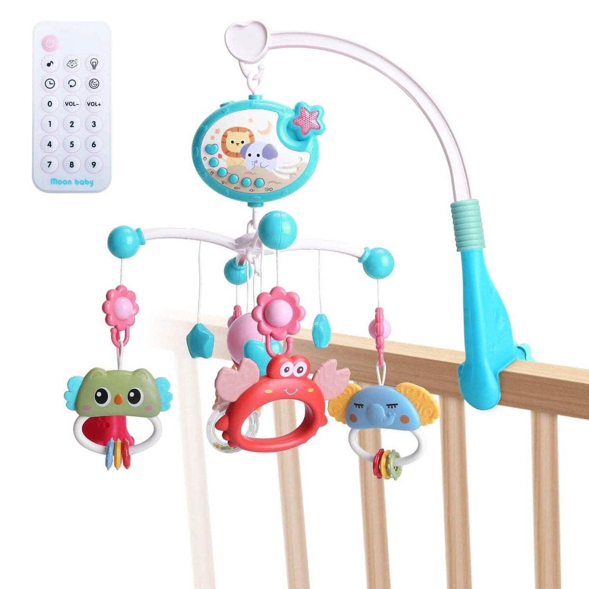Baby Musical Crib Bed Bell Rotating Mobile Star Projection - A-1 Thread Vault