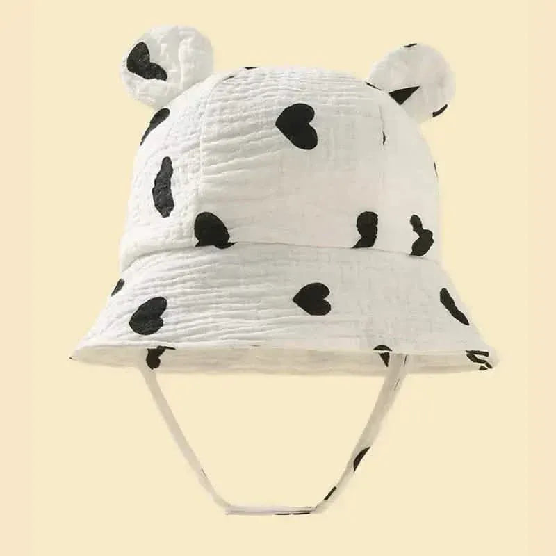 Baby Summer Beach Adjustable Bucket Cute Cotton Hat with Ears - A-1 Thread Vault