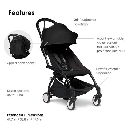BABYZEN YOYO2 Stroller Lightweight & Compact - Black (Refurbished) - A-1 Thread Vault