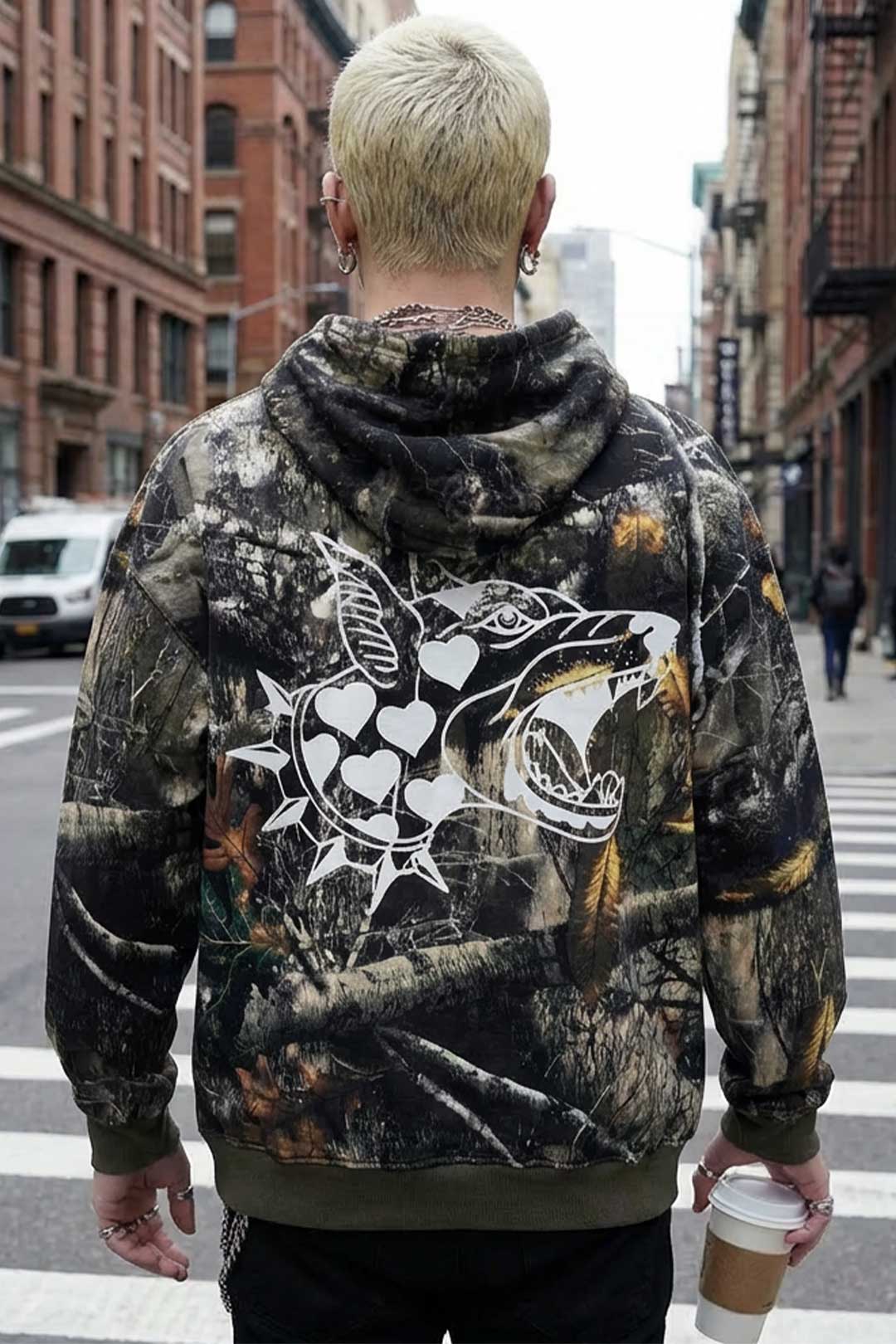 Stealth Heavyweight Oversized Unisex Camo Hoodie - A-1 Thread Vault
