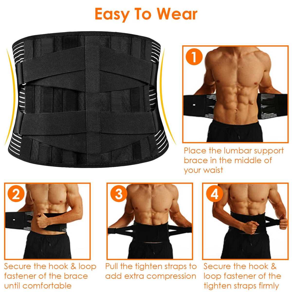 Back Support Brace Breathable Mesh Lumbar Support Belt - A-1 Thread Vault