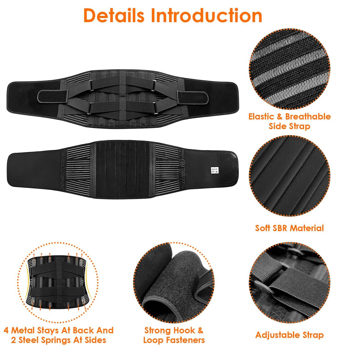 Back Support Brace Breathable Mesh Lumbar Support Belt - A-1 Thread Vault