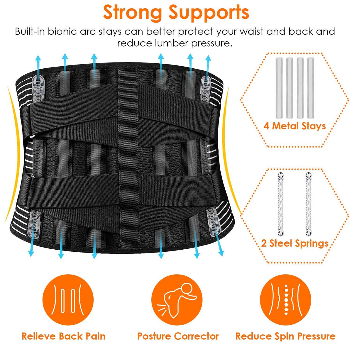 Back Support Brace Breathable Mesh Lumbar Support Belt - A-1 Thread Vault