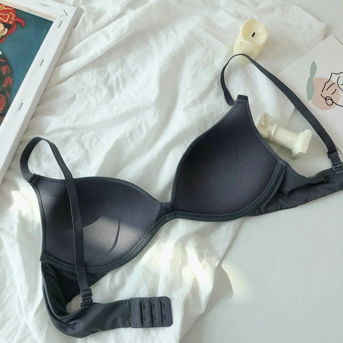Backless Bras for Women Seamless Underwear Sexy Lingerie 3/4 Cup Bralette Top Wireless Brassiere Intimates Comfort T Shirt Bra - A-1 Thread Vault