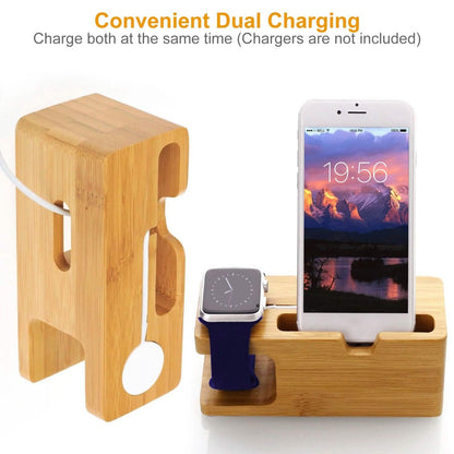 Bamboo Wood Charging Stand for Apple Watch - A-1 Thread Vault