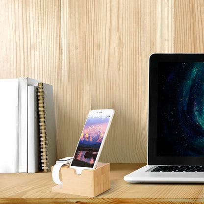 Bamboo Wood Charging Stand for Apple Watch - A-1 Thread Vault