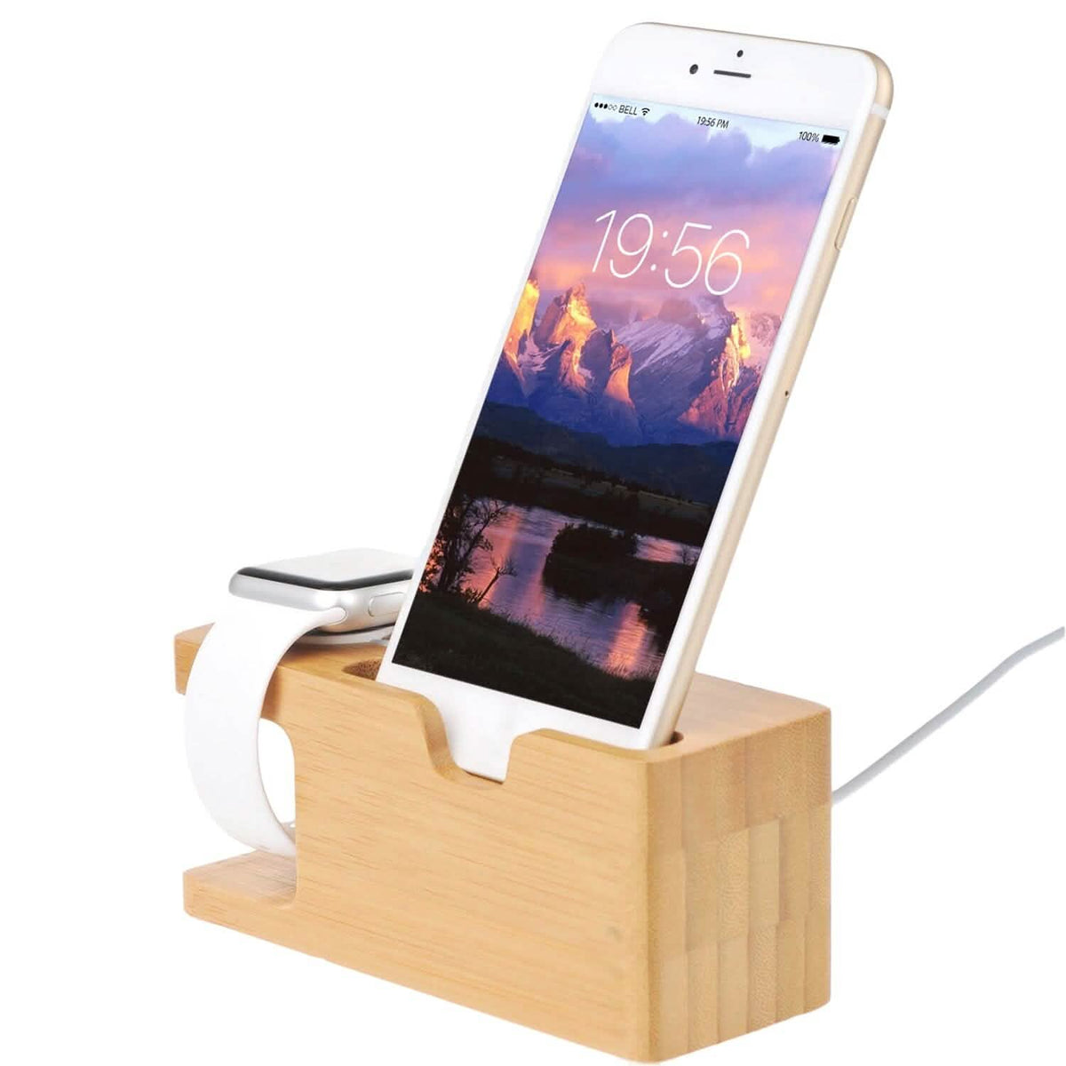 Bamboo Wood Charging Stand for Apple Watch - A-1 Thread Vault