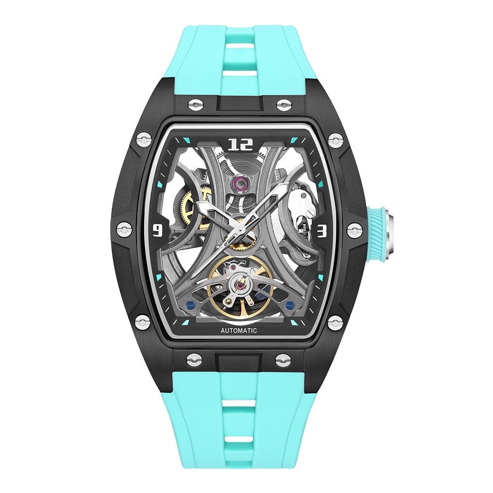 Barrel-shaped Watch With A Steel Case Full Skeleton Automatic Movement - A-1 Thread Vault