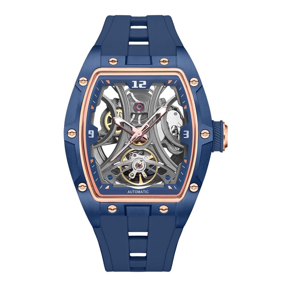 Barrel-shaped Watch With A Steel Case Full Skeleton Automatic Movement - A-1 Thread Vault